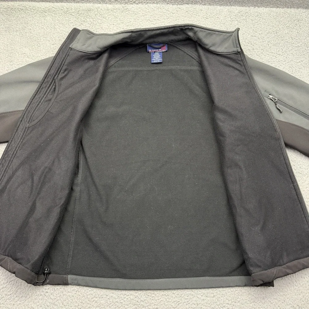 Free Country FCXtreme Mens Medium Black White Fleece Lined Full Zip Jacket